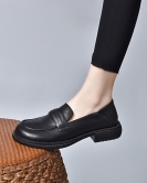 Flat -bottomed shoes Women's spring basic style set of light mouth single shoes four seasons shoes college style leather shoes