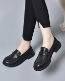 Flat -bottomed shoes Women's spring basic style set of light mouth single shoes four seasons shoes college style leather shoes