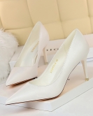 Fashionable Simple Women's Shoes Short high -heeled shoes Squad Ultra -heel shallow pointed sexy single shoes