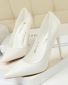 Fashionable Simple Women's Shoes Short high -heeled shoes Squad Ultra -heel shallow pointed sexy single shoes