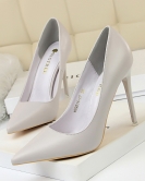 Fashionable Simple Women's Shoes Short high -heeled shoes Squad Ultra -heel shallow pointed sexy single shoes