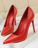 Fashionable Simple Women's Shoes Short high -heeled shoes Squad Ultra -heel shallow pointed sexy single shoes