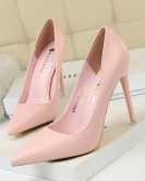 Fashionable Simple Women's Shoes Short high -heeled shoes Squad Ultra -heel shallow pointed sexy single shoes