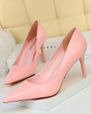 Fashionable Simple Women's Shoes Short high -heeled shoes Squad Ultra -heel shallow pointed sexy single shoes