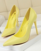 Fashionable Simple Women's Shoes Short high -heeled shoes Squad Ultra -heel shallow pointed sexy single shoes