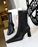 Retro style Simple Short Witnesses Women's Boots Slim Boots, High Heel Winter Boots