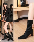 Retro style Simple Short Witnesses Women's Boots Slim Boots, High Heel Winter Boots