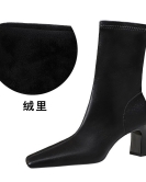 Retro style Simple Short Witnesses Women's Boots Slim Boots, High Heel Winter Boots