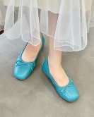 Flat Ballet Dance Shoes Female Spring and Summer Bow Single Single Single Sweet Shoes Soft Waves Lazy Shoes