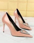 Banquet Women's Shoes Pacific Sky Polaris Ultra -High -Hee Triangular Metal Caps high -heeled Single Shoes