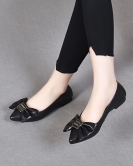 Polygonal flat shoes Women's shoes spring and summer bows light mouth single shoes soft bottom soft sole lazy shoes fairy shoes