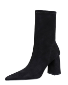 Fashionable, simple and wild thick -heeled velvet, pointed pointed sexy nightclub, thin short boots