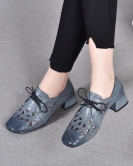 Spring and summer women's upper upper berry layer sheepskin hollow sun flower lace women's shoes two casual shoes