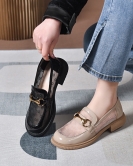 Net yarn shoes spring and summer small incense wind fashion casual cattle patent leather breathable round head low heel small leather shoes