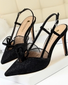 High -heeled shoes fashion sexy feast shows thin women's shoes fine heel high heels, high heels lace hollow sandals