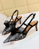 High -heeled shoes fashion sexy feast shows thin women's shoes fine heel high heels, high heels lace hollow sandals