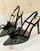 High -heeled shoes fashion sexy feast shows thin women's shoes fine heel high heels, high heels lace hollow sandals