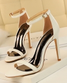 Wind summer fashion, simple fine heels with high heels with high heels sexy nightclub sandals women's shoes