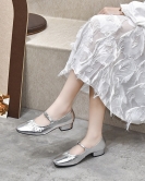 Mary Zhen shoes women's spring and summer French elegance, light luxury, light luxury, light mouth single shoes low heel women's shoes