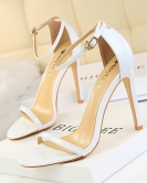 Fashionable, simple open -toe, high -heeled high -heeled high -heeled high -heeled high -heeled sexy female sandals