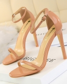 Fashionable, simple open -toe, high -heeled high -heeled high -heeled high -heeled high -heeled sexy female sandals